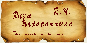 Ruža Majstorović vizit kartica